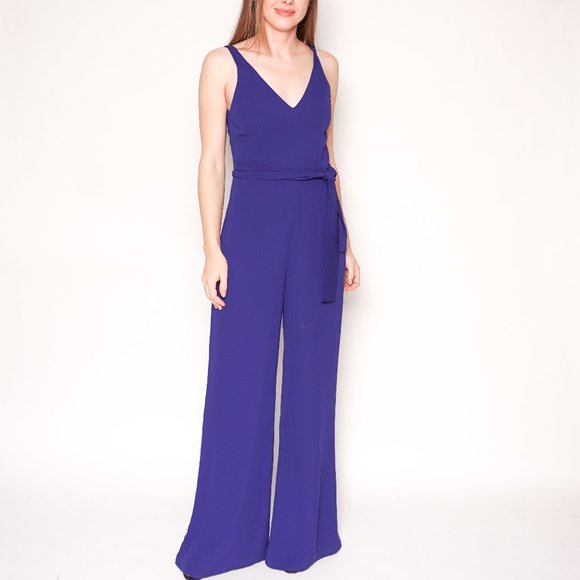 Amanda Uprichard Pants - AMANDA UPRICHARD Sapphire Blue Lamar Jumpsuit NWT